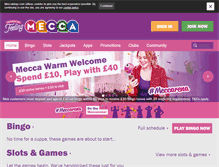 Tablet Screenshot of meccabingo.com